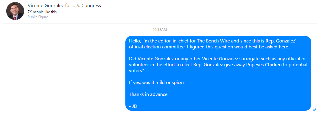 Confronting Vicente Gonzalez on Popeyes Rumor